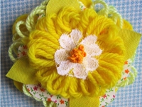 Happy as a Lark Textile Brooch